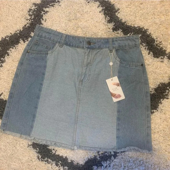 NWT women’s Chelsea & violet color block denim jean mini skirt size 29/w… - Picture 4 of 10